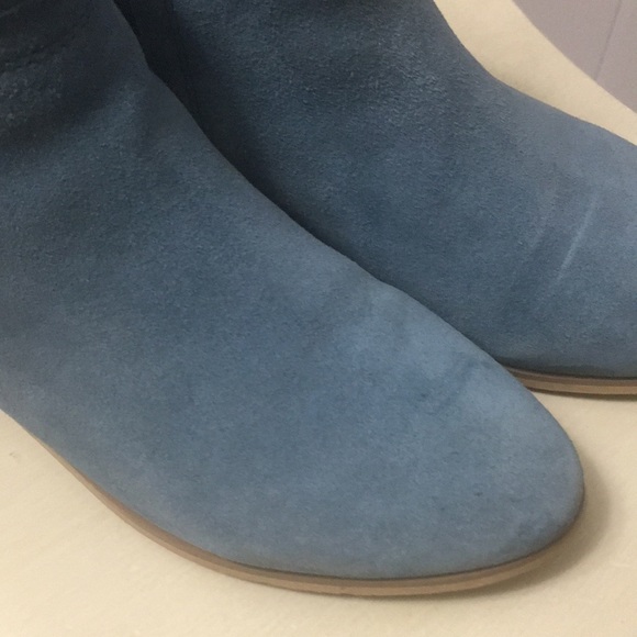 Ladies Suede leather boots powder blue size 8 - Picture 4 of 15